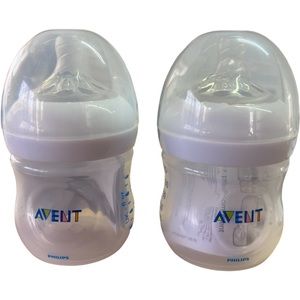 Philips Avent Clear Baby Bottle Natural 4 Oz Feeding NEW Lot of 5